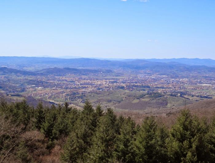 Foto panoramica di Arezzo dall'Alpe di Poti