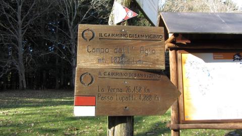 Campo Dell'Agio (Badia Prataglia) Cartello segnaletico